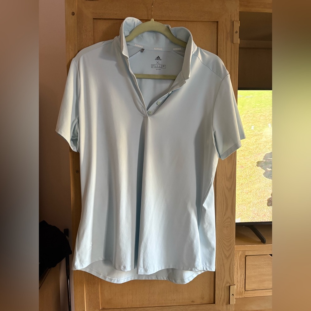 Ladies Adidas Light blue Performance Shirt Golf, XL
